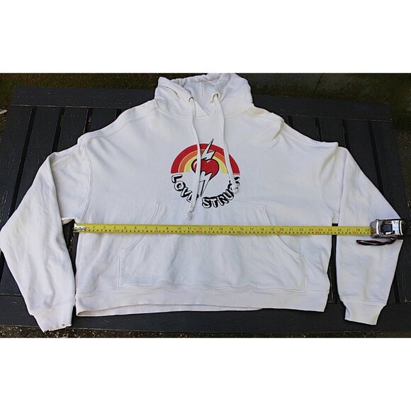 Re/Done - Love Struck Hoodie in Ivory, Medium - some flaws, READ - Picture 6 of 12